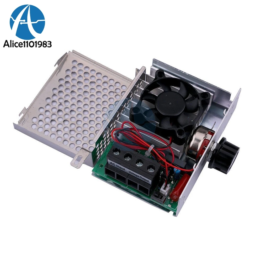 10000W Ultra-High Power AC 110V 220V SCR Motor Control Electronic Regulator Dimming Speed Board With Fan | Электронные