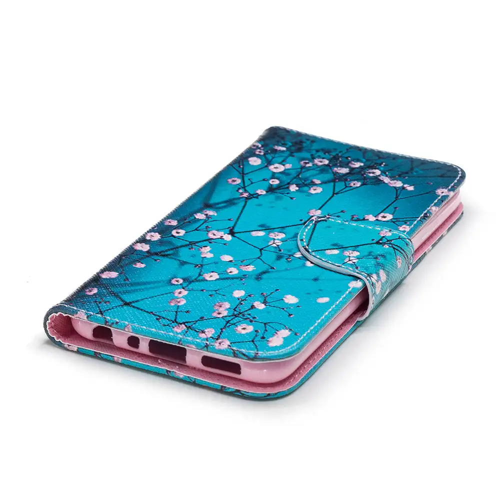 Полиуретановые чехлы для huawei P Smart с двумя sim-картами FIG-LX1 книжка чехлы-бумажники