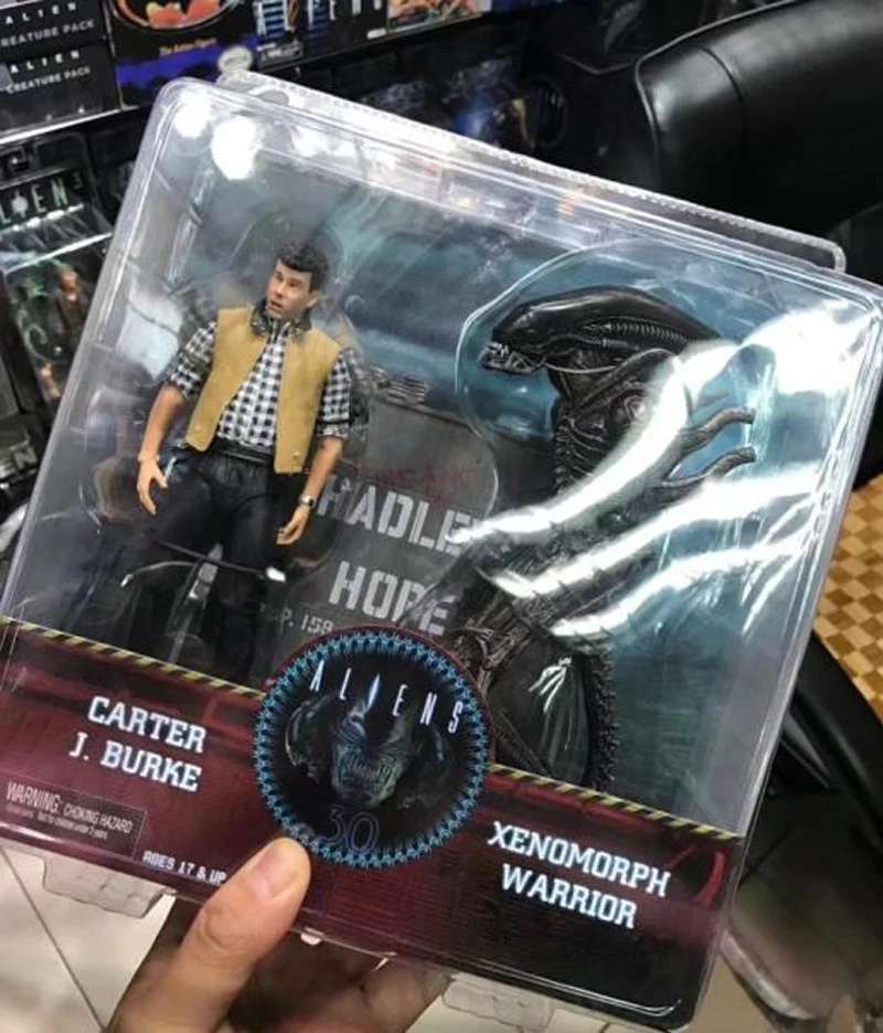 2 шт./компл. 18 см фильм про инопланетян против Хищника ФИГУРКА СЕРИИ Carter J Burke Xenomorph