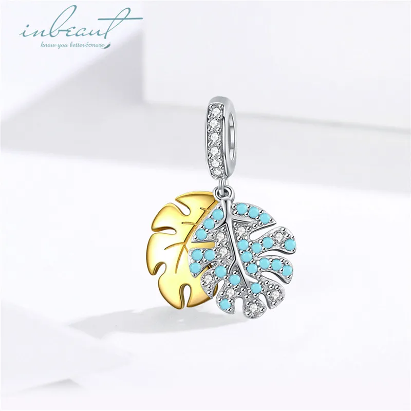 S925 серебро fit Pandora браслет Единорог пчела птица сова украшения с перьями в форме губ с надписью Kiss Сердце Корона ключ Звезда бусины с клевером для браслетов - Цвет камня: FSCC1242