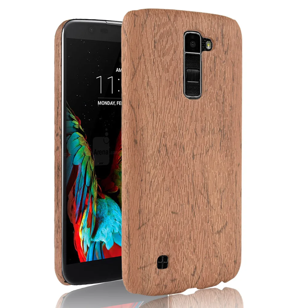 Кожаный Ретро Чехол Woodern Skin для LG K10 2016 противоударный жесткий чехол M2 K420N K430 K430ds