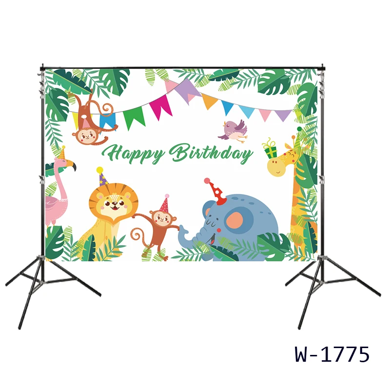 Фоны на заказ с изображением милого слона для вечеринки фоны жирафа обезьяны