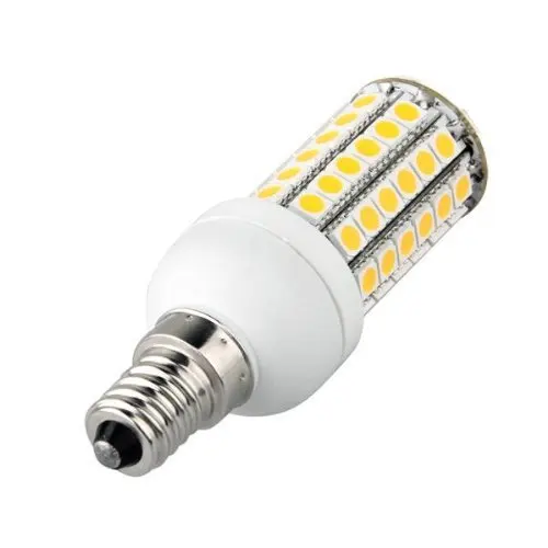 5 XE14 9W 69x5050SMD 630LM 6000-6500K натуральный белый свет СИД кукурузные лампочки с ампулой