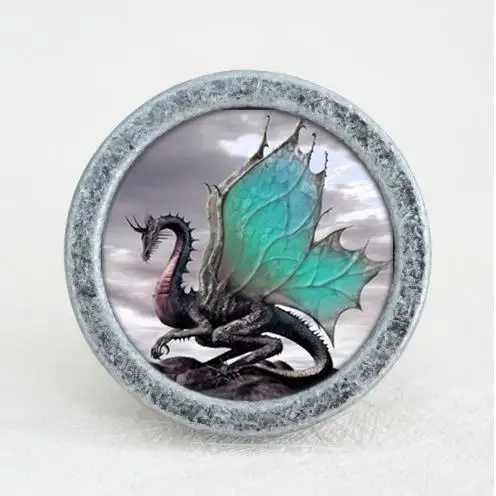 Fly Dragon ручки для ящиков шкафа ручной работы Шкаф Тянет Ручки шикарная кухня ручка для шкафа мебельная фурнитура - Цвет: Antique silver