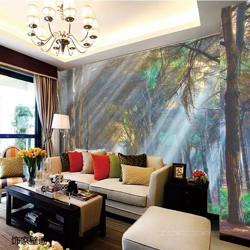 

3D photo wallpaper custom Sunlight nature scenery tree mural decorative living room study bedroom wallpaper murals