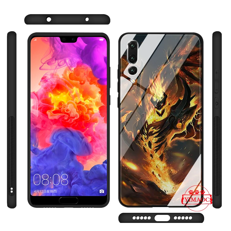 YIMAOC SHADOW FIEND Dota 2 Стекло чехол для Huawei P10 Lite P20 Pro P30 P Smart honor 7A 8X9 10 Y6 Коврики 20 |