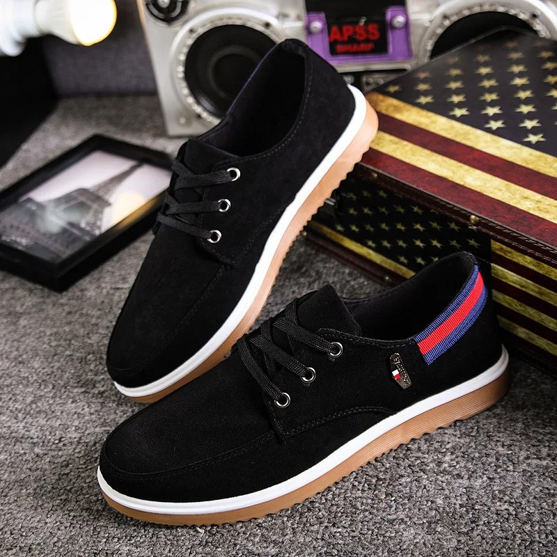 30% OFF Spring and Summer Men's Casual Shoes Men Black Brown Lace Patchwork Breathable Comfortable Flat | Обувь