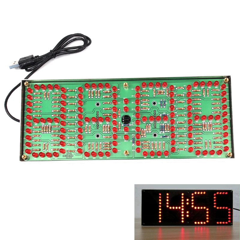 ECL-132 DIY Kit Красный суперразмерный экран дисплей дистанционное управление часы комплект точные электронные цифровые часы таймер