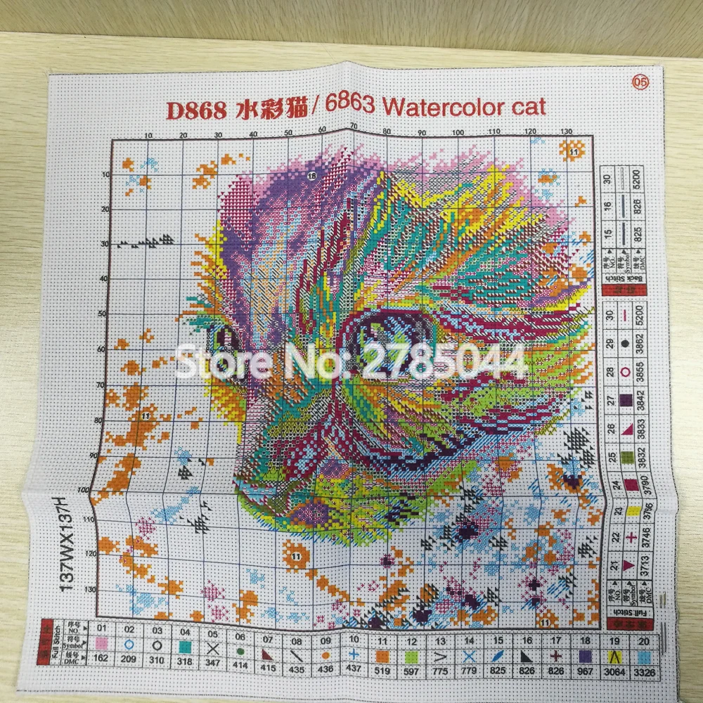 Рукоделие комплекты счетный крест хлопчатобумажная нить dmc животных фото