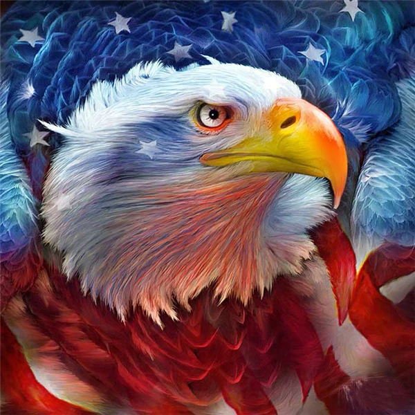 

Diamond Embroidery American Eagle Mosaic Crystal 5D Cross Stitch Square Drill Diamond Painting DIY Sticker Decoration Paintings