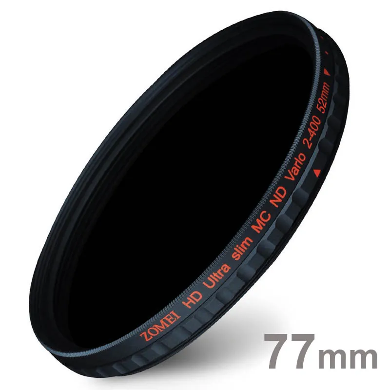 Zomei 72 мм PRO Slim HD Fader ND Filter ND2 400 нейтральная плотность регулируемый фильтр MC для