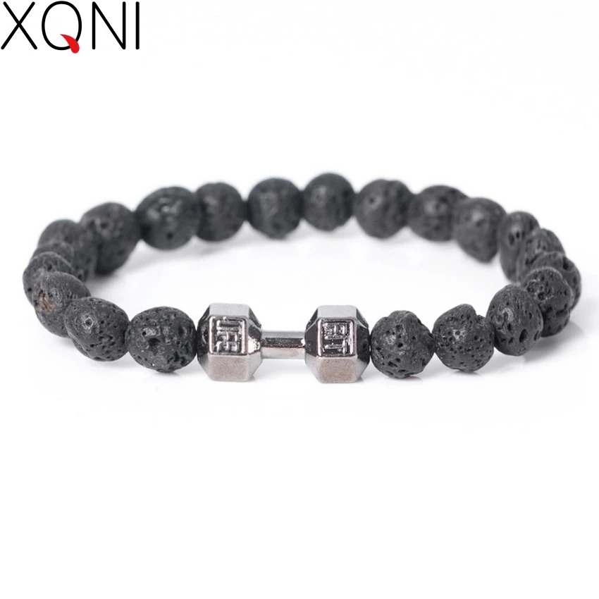 2017 Модный высококачественный браслет сделай сам из лавового камня с бусинами