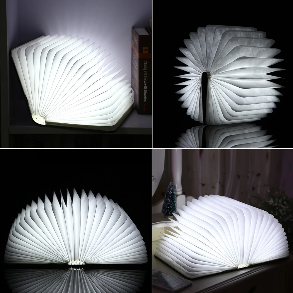 Акция! 3 шт. Деревянные Складные светодиодные ночные светильники Luminaria|booklight led|led