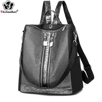 fashion sequin backpack women quality oxford backpack purse large capacity school bag luxury shoulder bags for women mochila