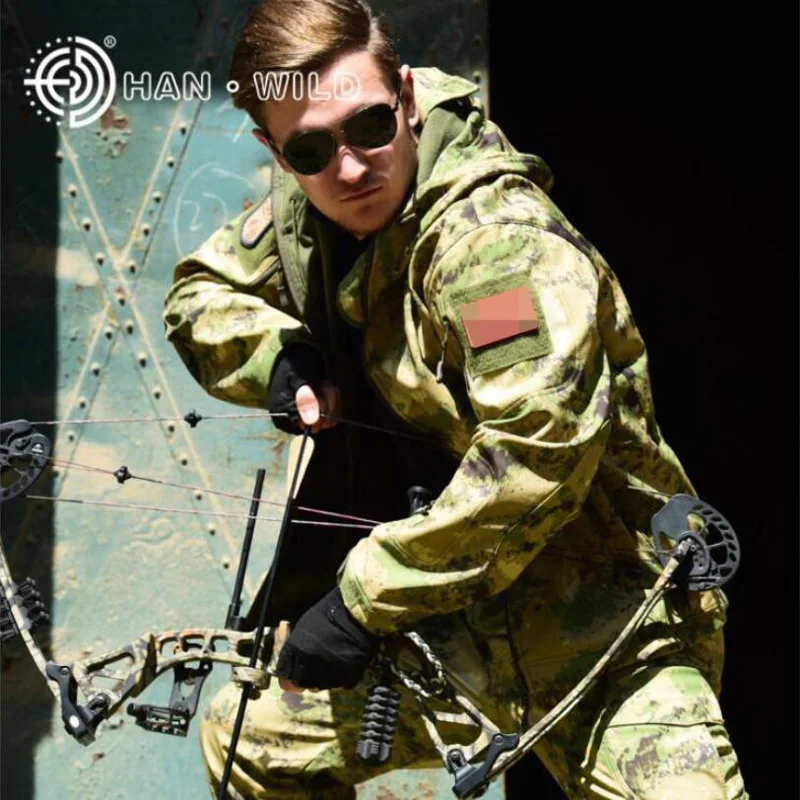 Тактическая куртка из мягкой кожи Открытый Охота Одежда Камуфляж пеший Туризм