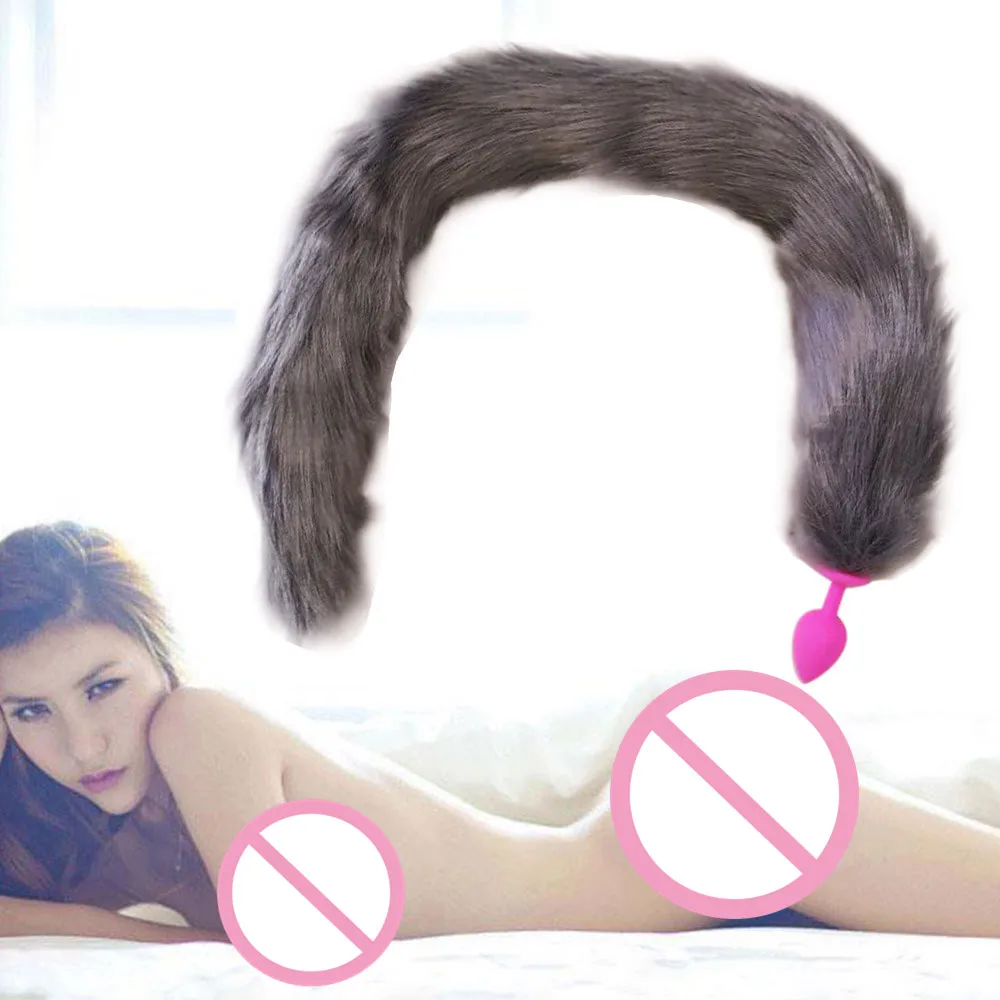 Силиконовая Анальная пробка лисий хвост для взрослых большой продукт точечный