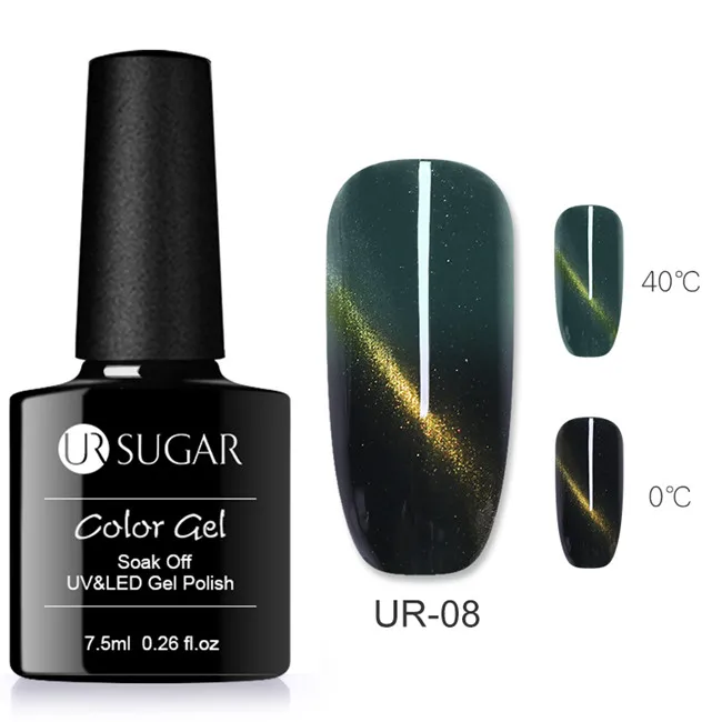 Cat 3D eye8 Ur Sugar, термогель-лак, температура, изменение цвета, блестящий Гель-лак, впитывающий УФ-Гибридный лак, Полупостоянный Гель-лак - Цвет: Cat 3D eye8