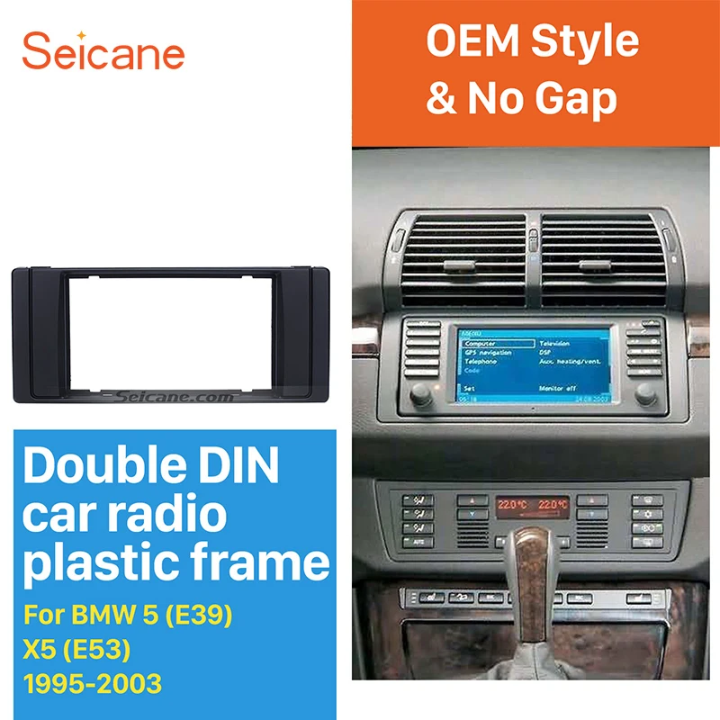 Автомагнитола Seicane 2 DIN с монтажной рамкой для 1995 2003 BMW5 E39 X5 E53|Панели| |