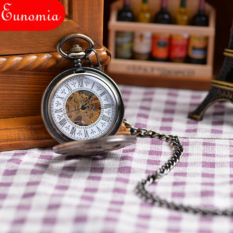 Винтажные женские карманные часы армейские США чехол с рисунком орла белый