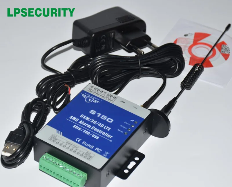 LPSECURITY GSM 3g 4G RTU SMS контроллер сигнализации промышленный IOT RTU система мониторинга встроенный контрольный дог S150