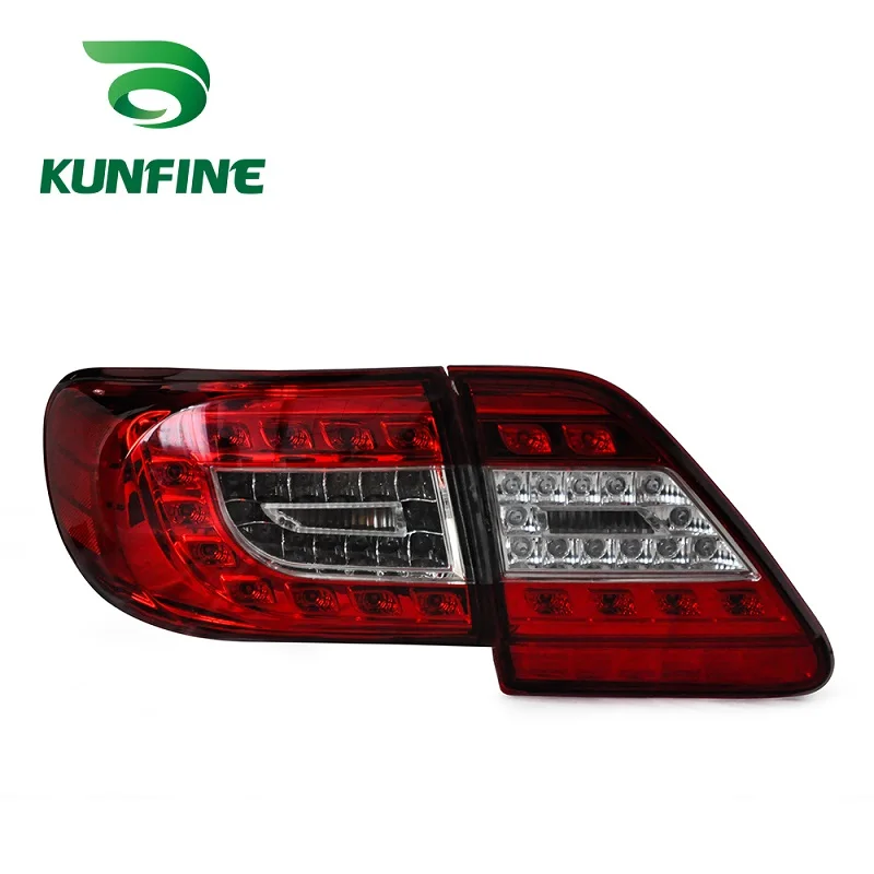 KUNFINE пара Автомобильный задний светильник в сборе для TOYOTA COROLLA 2011 2012 2013 светодиодный тормозной светильник с поворотным сигналом светильник - Цвет: RED CLEAR