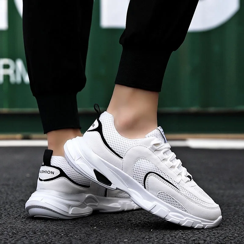SMTZZJ 2019 Breathable Men Sneakers Male Summer Autumn Shoes White Black Gray Lightweight Thick Bottom Comfortable Casual | Обувь