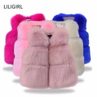 liligirl 11colors baby girls faux fur vest jacket high quality kids thicken warm boys outwear vest children winter waistcoats