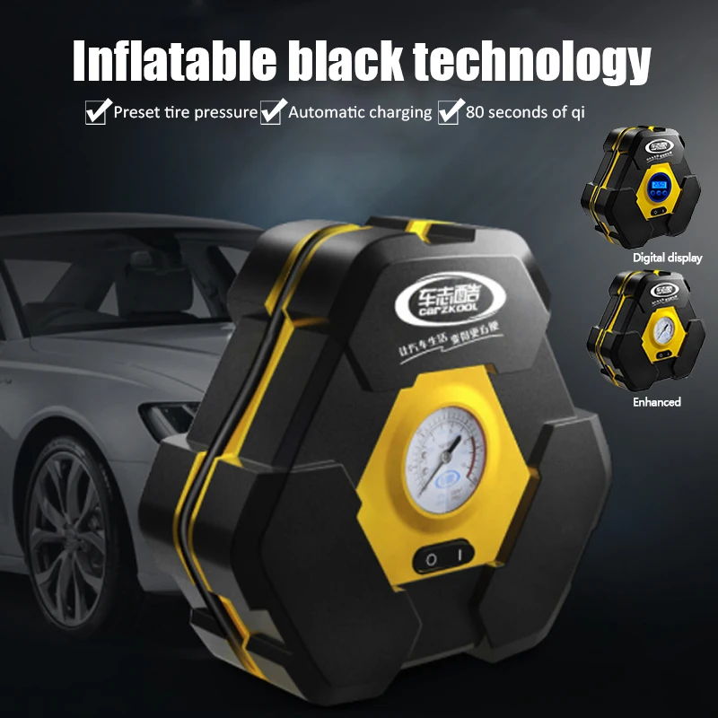 Автомобильный Электрический воздушный компрессор для шин с 19 клавишами