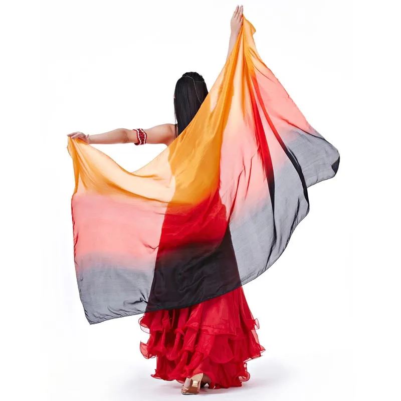 Женская шифоновая Фата для танца живота светло светильник зеленая полукруглая