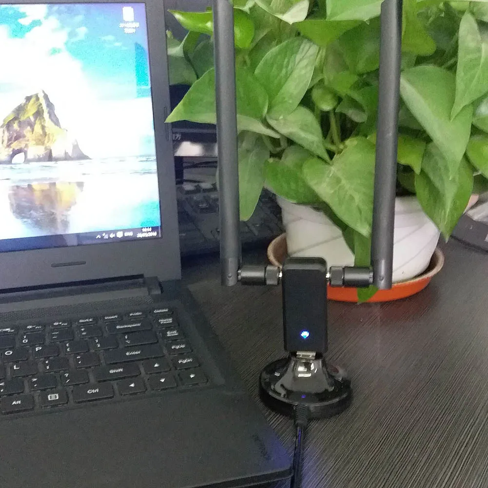 

1200Mbps Wireless USB Adapter With 5dB Antenna Dual Band 2.4/5GHz WiFi Receiver for PC Laptop QJY99