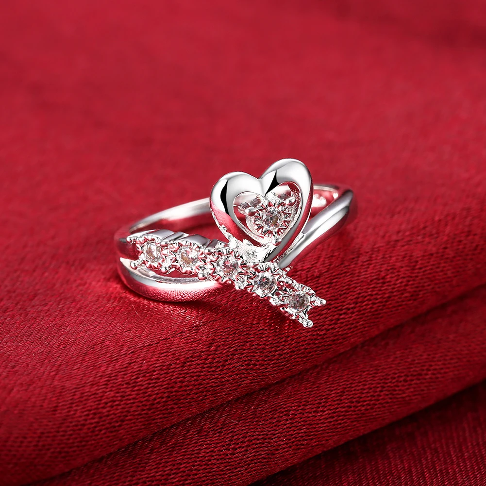 Наивысшего качества Серебряные кольца Женская мода 925 серебряные обручальные