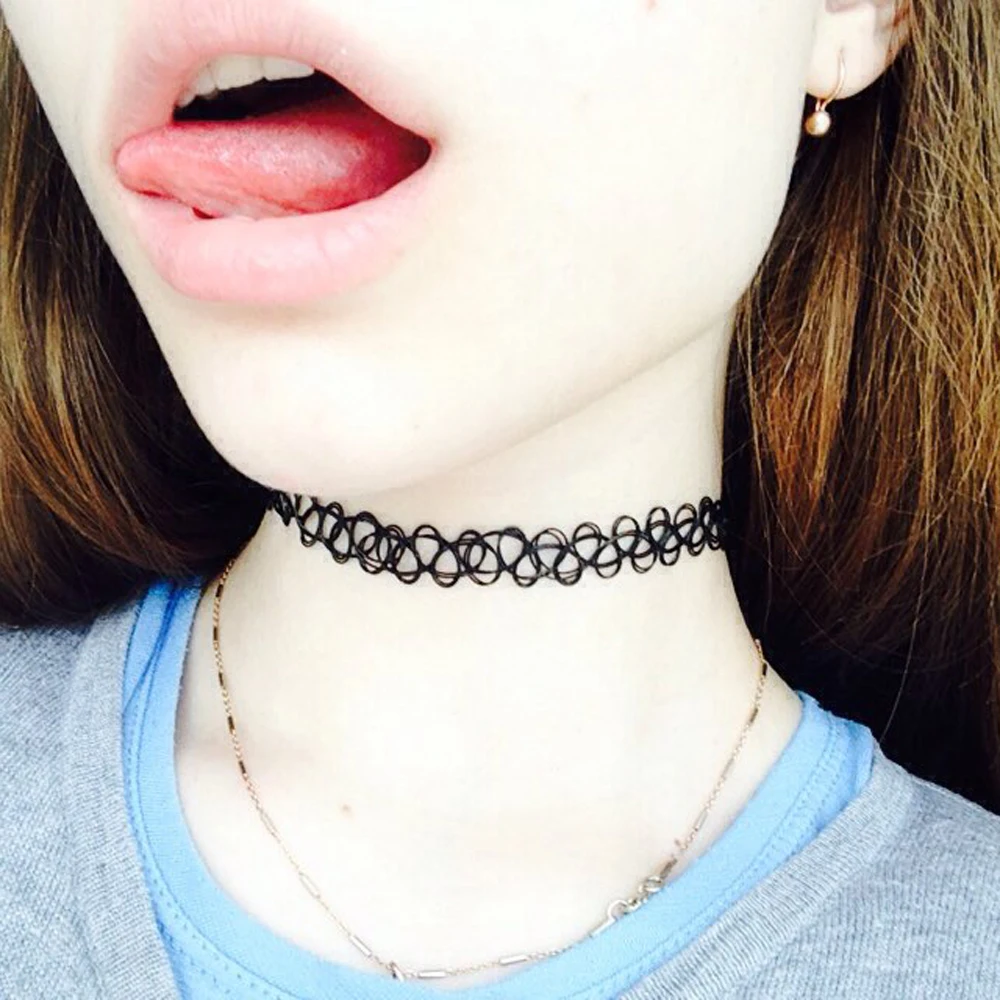 12 шт./лот Новинка ожерелье в винтажном стиле виде тату колье для женщин и девочек