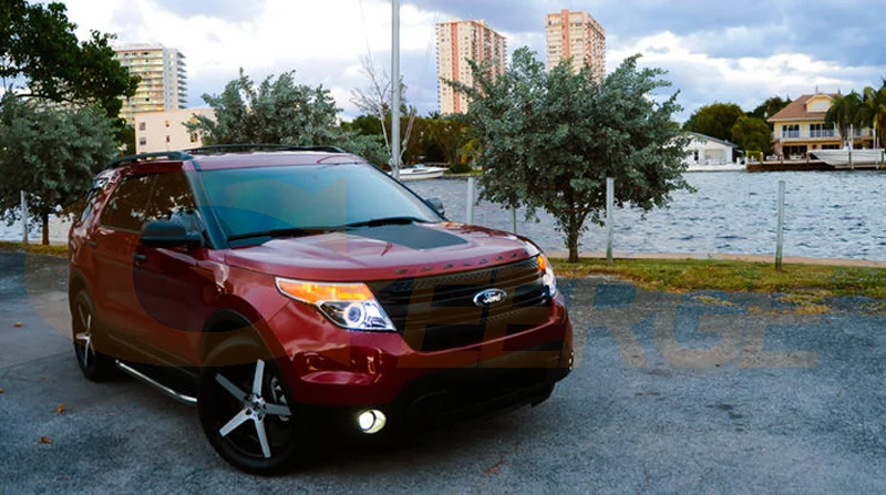 Для Ford Explorer 2011 2012 2013 отличное Ультра яркое освещение smd led Ангельские Глазки Halo Кольцо комплект DRL