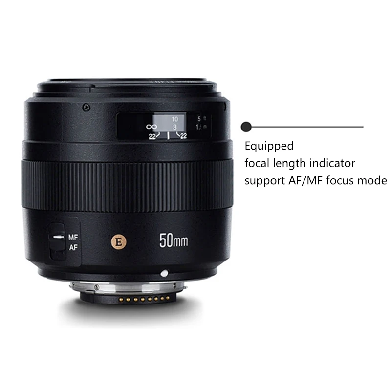 Объектив камеры Yongnuo YN50MM F1.4 N стандартный основной объектив AF MF линзы для Nikon D5 D4 D3