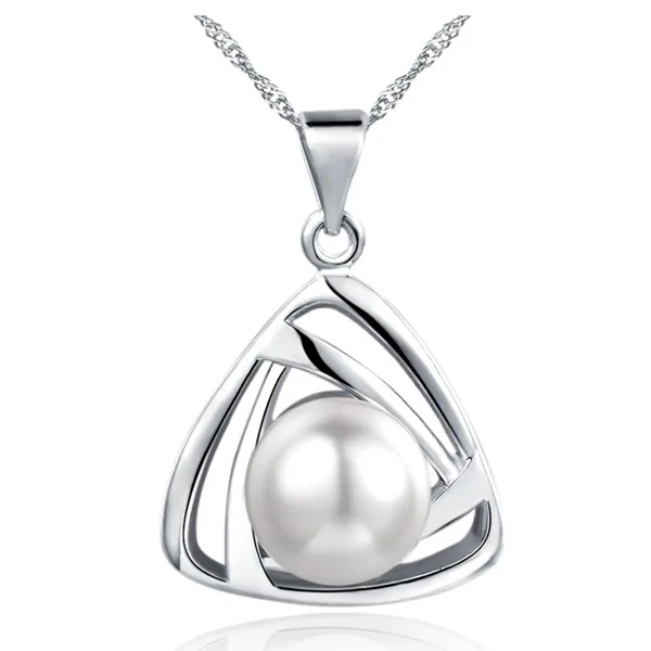 Кулон ожерелье серьги кольцо 925 новый набор на заказ жемчужный два цвета