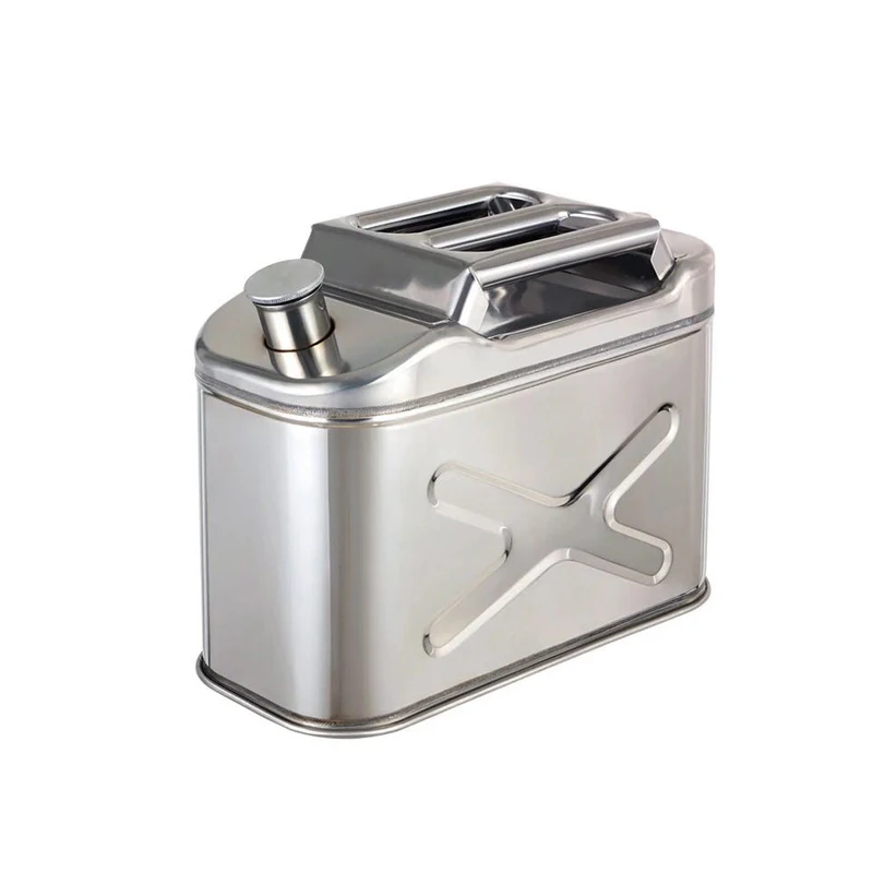 

10L Tank Metal Fuel Tank Oil Gasoline Diesel Canister Storage Can Motorcycle Truck 201 Stainless Steel Car Accessories