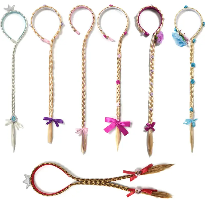 Красный парик для девочек с маленькой русалочкой косплея Эльзы и Анны длинные