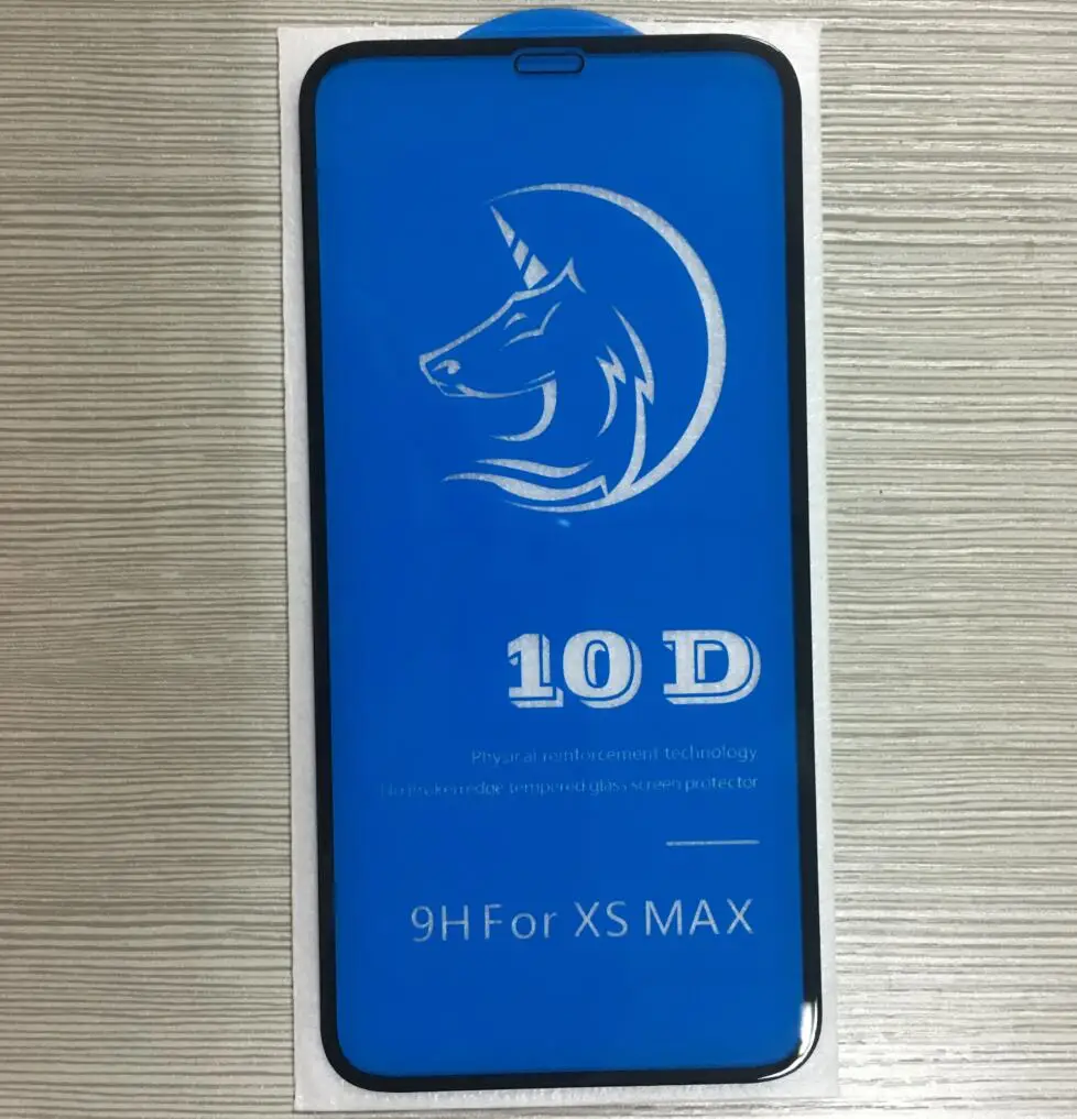 9H твердость против царапин 10D Защита экрана для iPhone XS MAX XR 6 6s 8 8P 7 7P полное покрытие изогнутое закаленное стекло 50 шт. CAMDEMS