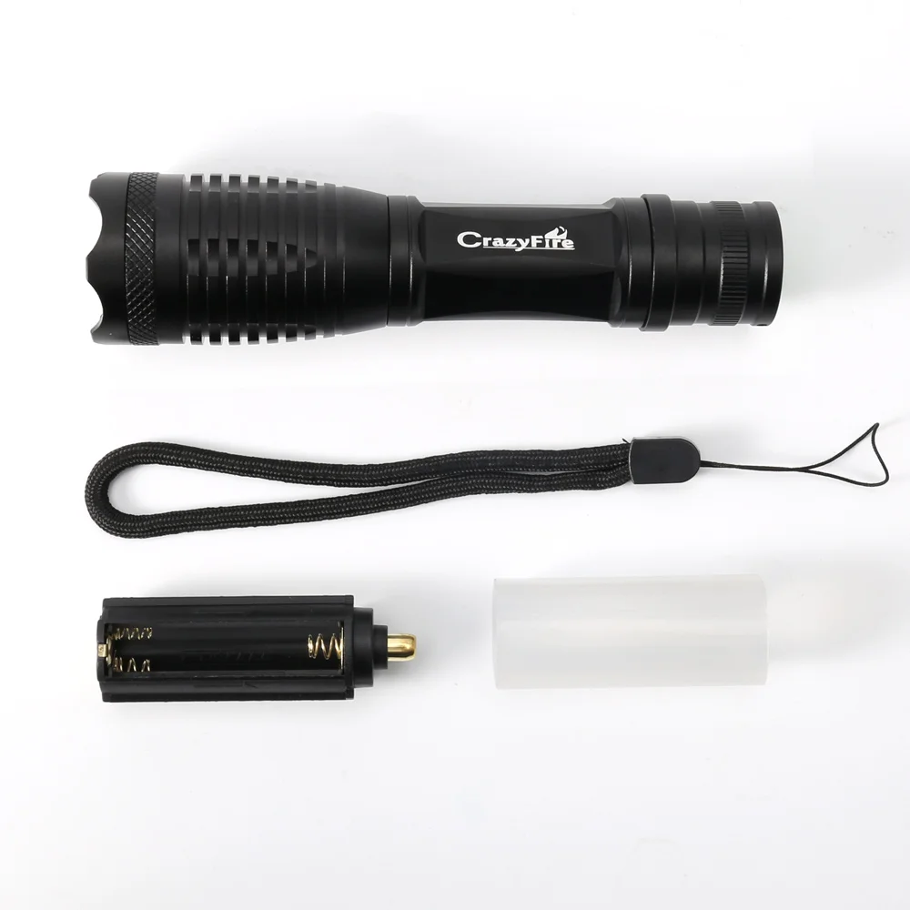 Светодиодный фонарь CrazyFire для велосипеда CREE T6 красный зеленый белый синий