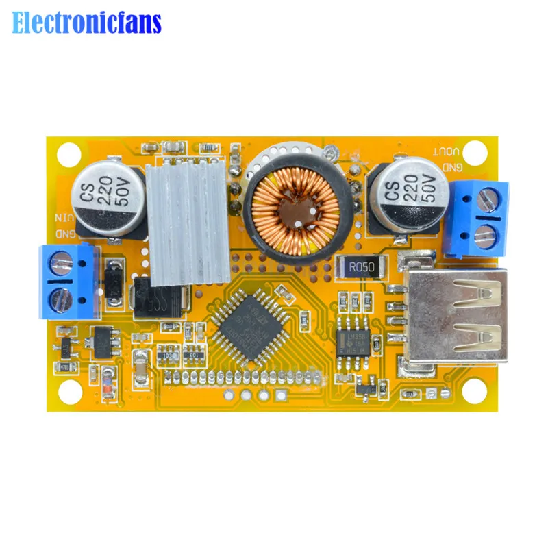 DC 1 25 32V 5A Max 75W USB LCD Digital Регулируемый понижающий модуль питания с драйвером