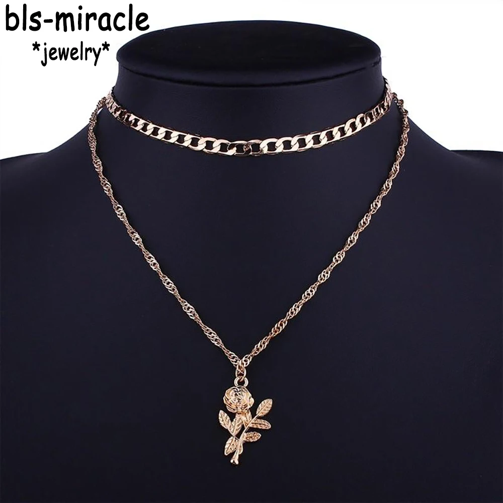 Bls - Miracle Бохо Роза кулон серпантин ожерелье для женщин вечерние Гламурные