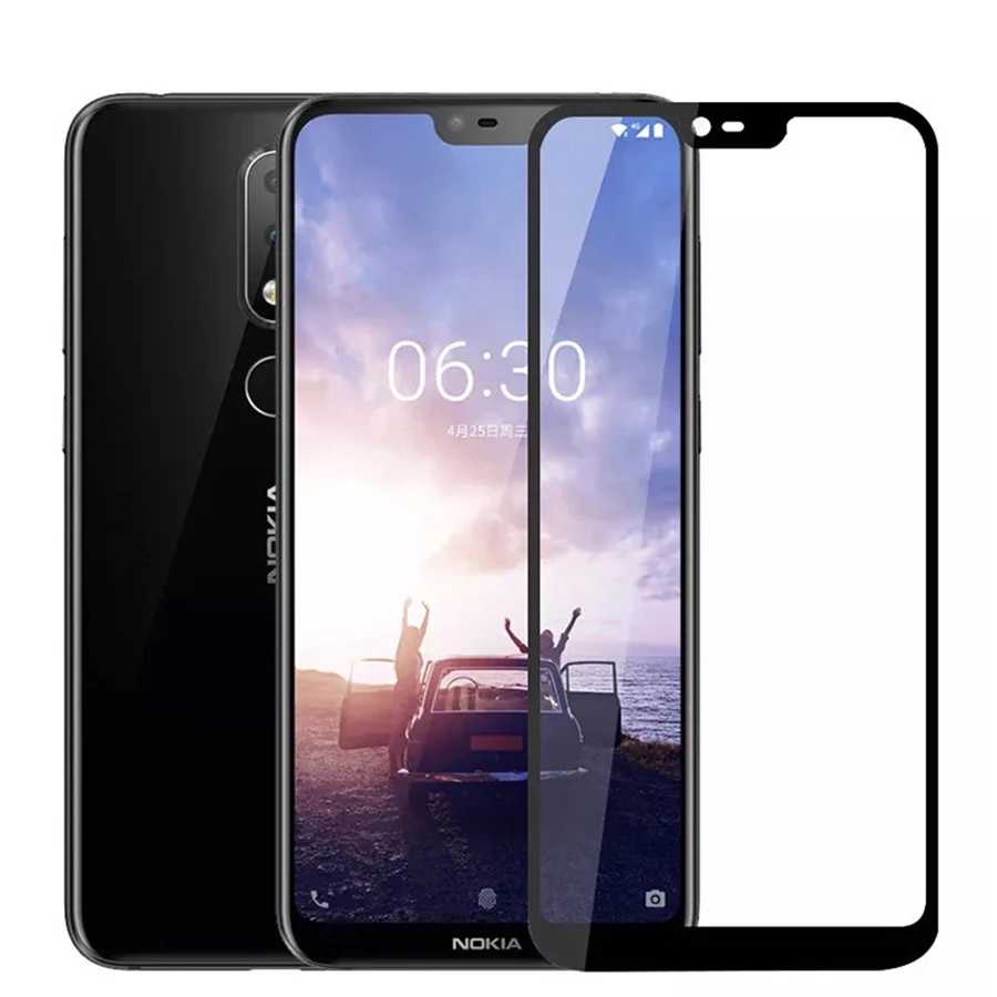 Закаленное стекло с полным покрытием для Nokia X6 2018 защитная пленка экрана 6 1 Plus TA 1099