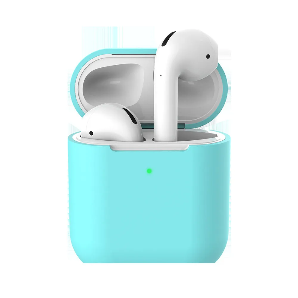 Для airpods iPad Air 2 силиконовый чехол Беспроводной Bluetooth наушники для i60 наушники-вкладыши tws с i10 наушники-вкладыши tws с i9s i7s i70 i80 i90 i100 i200 - Цвет: qianlanTC2dai