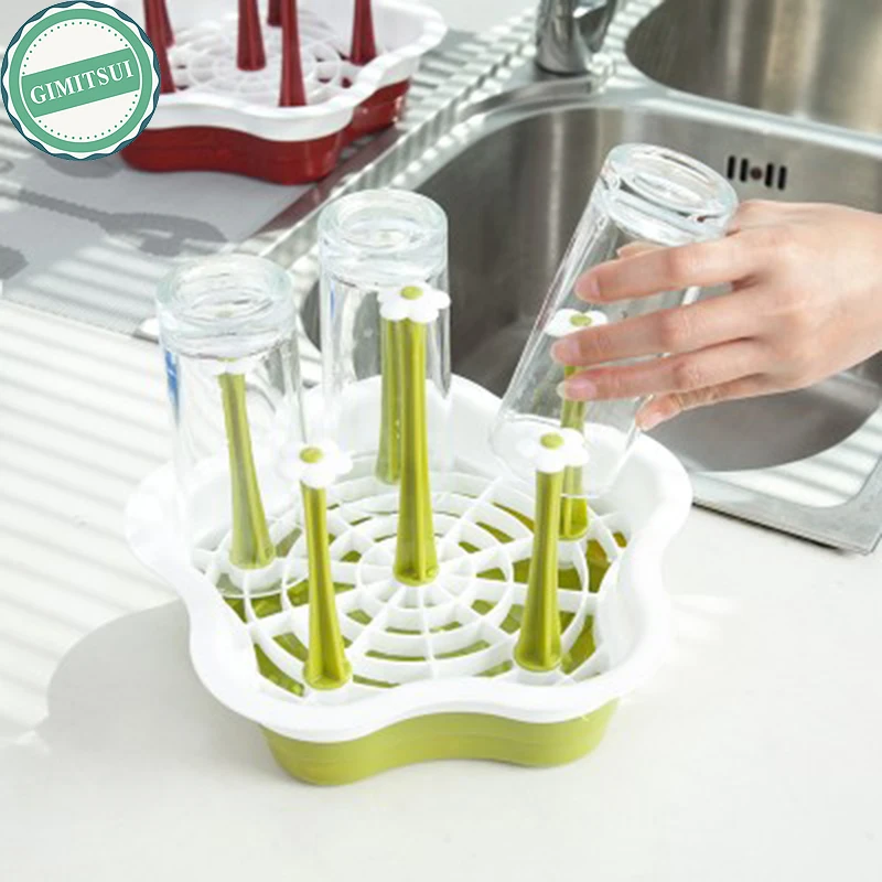 Складной сушильный стеллаж для 6 чашек складной ПОДСТАКАННИК кухонный