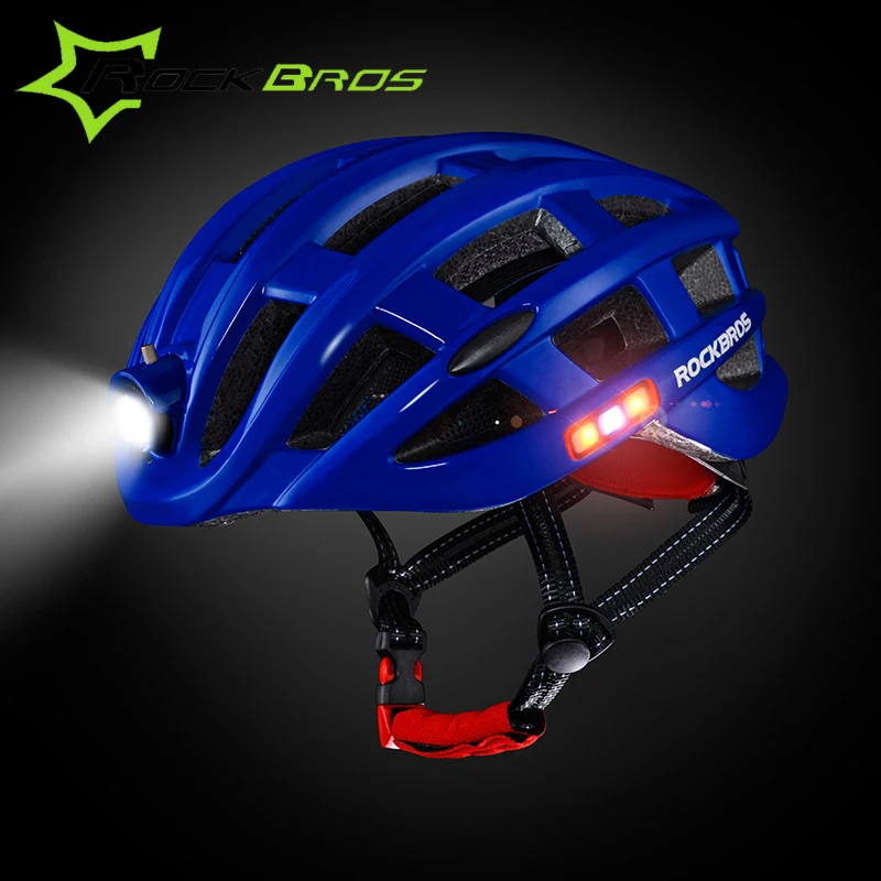 

ROCKBROS With Light Intergrally-molded Mountain Road Bicycle Helmet Safe Cycling Helmet Bike Ultralight Helmet Men Women 49-59cm