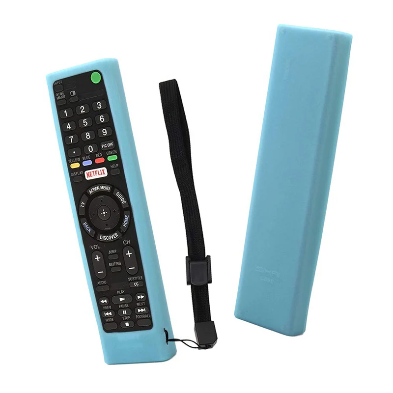 blue only case Пульт дистанционного управления Управление Чехлы для sony RMF-TX300U RMT-TX200U RMT-TX102U RMF-TX200U SIKAI противоударный силиконовый чехол моющиеся красный - Цвет: blue only case