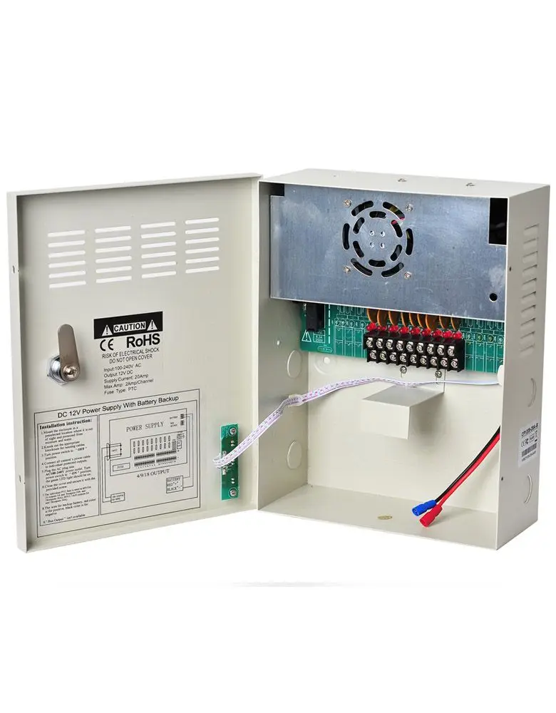 CCTV Камера Питание 12V 20A DC UPS источников бесперебойного питания коробка 9
