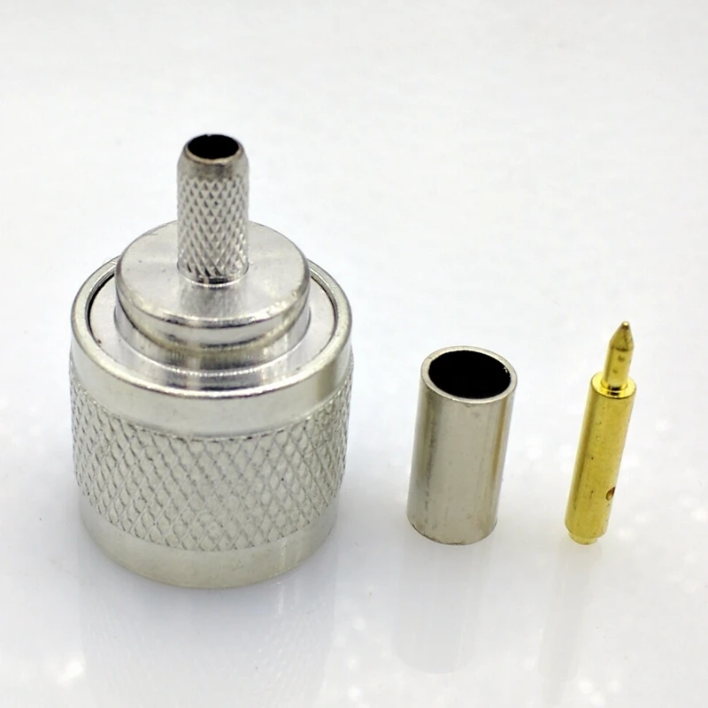 N-тип 50-3 RF коаксиальный разъем N Штекерный для RG58 RG142 RG400 LMR195 кабельный 1 шт. |
