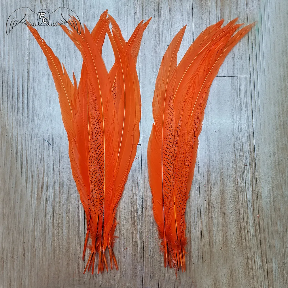 Оптовая продажа 100 шт Ntural Dye 35-55 см перо из хвоста фазана Серебряное для рукоделия