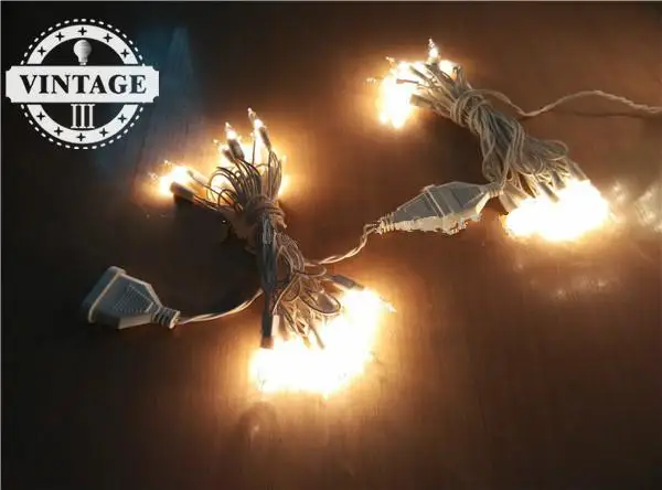 Vintageii Hallowmas гирлянда ватный шар light20bacles/набор 3 м оранжевый тон закат праздник
